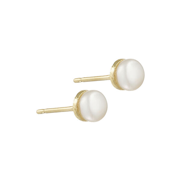 Earring With Pearls, gold-plated/white pearls, Pure by Nat