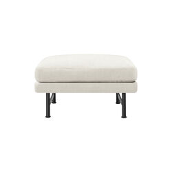 5620 Calmo Ottoman, Ecriture 0210/black steel, Fredericia Furniture