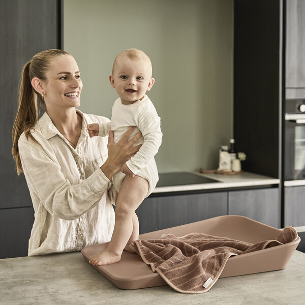 Leander Woodland Topper for Changing Mat, clay, Leander