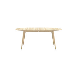 PLAYdinner Lam&eacute; Dining Table with Extension, soap treated oak, Bruunmunch Furniture