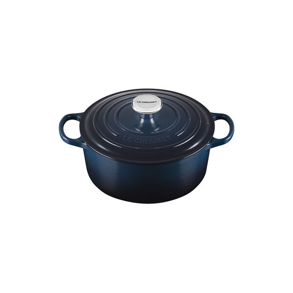 Signature round cast iron pot &Oslash; 24 cm, nuit, Le Creuset