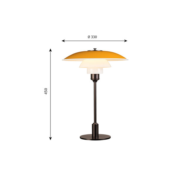 PH 3&frac12;-2&frac12; Table Lamp, yellow, Louis Poulsen