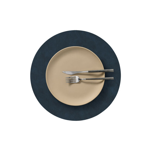 Nupo table mat Circle L, midnight blue, LIND DNA