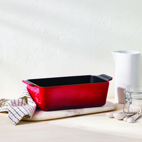 Cast iron loaf pan 23 cm, cerise, Le Creuset