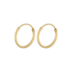 Tiny Plain Hoops, gold, Pernille Corydon Jewellery