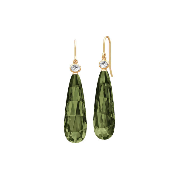 Ofelia Drop Earrings, olive green, Julie Sandlau