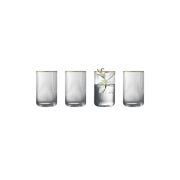 Palermo Gold highball Glass 4 stk. Palermo Gold highball Glass 4 stk., Lyngby Glas