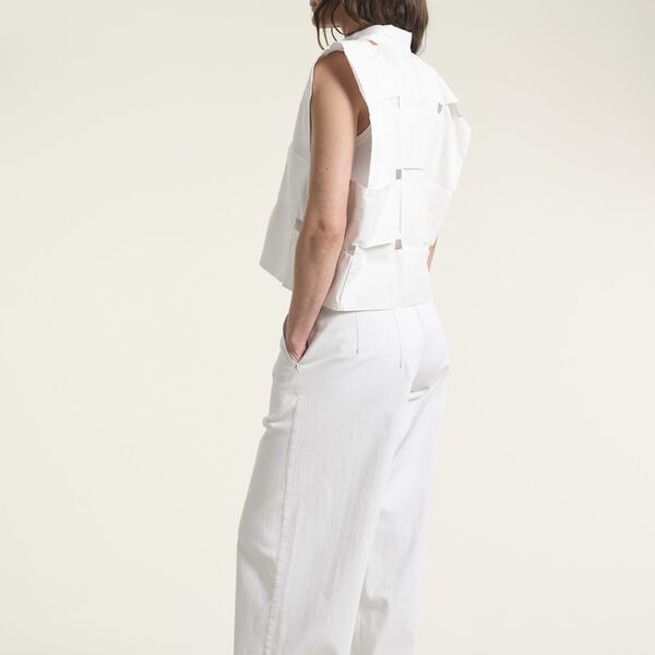 Jinzu wide pants, white, BITTE KAI RAND