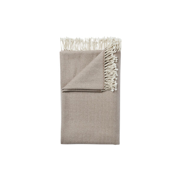 HERRINGBONE Throw, brown/white, CARE BY ME