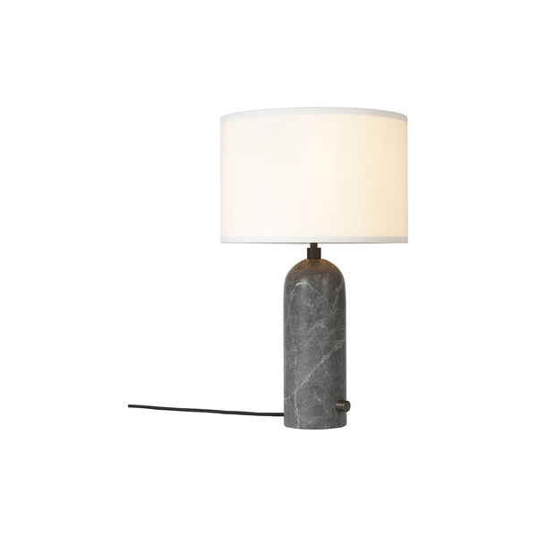 Gravity Table Lamp, grey marble/white, GUBI