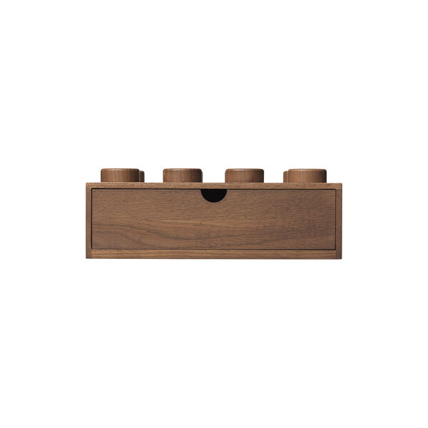 LEGO® 2x4 Desk Drawer, dark stained oak, Room Copenhagen