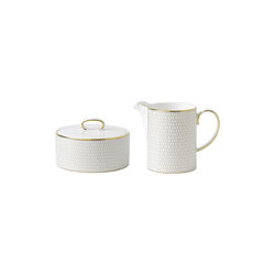 Gio Gold Sugar bowl and creamer, gold/white, Wedgwood