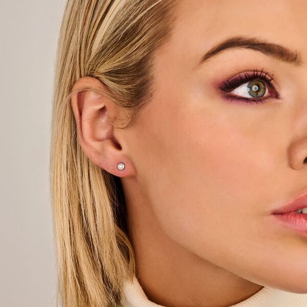 PEARL EARRING, gold plated PEARL EARRING, gold plated, Spirit Icons