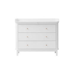 Wood Nursery Dresser 3 Drawers, white, Oliver Furniture