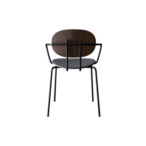 PIET HEIN Chair with Arms, oiled walnut/Solid Black 509, Sibast Furniture