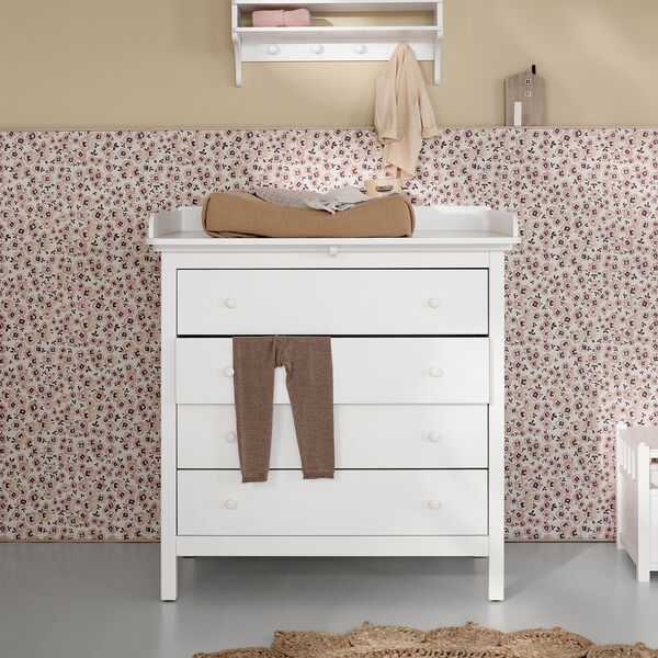 Seaside Nursery Dresser with 4 Drawers, Oliver Furniture