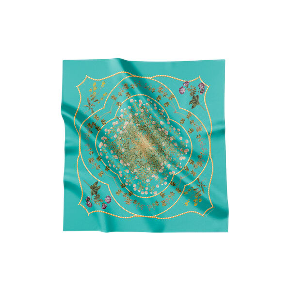 Turquoise Flower Feeling scarf, Flora Danica Denmark