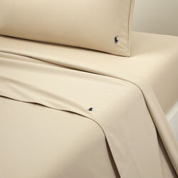 Polo Player Flat Sheet, pale oak, Ralph Lauren Home