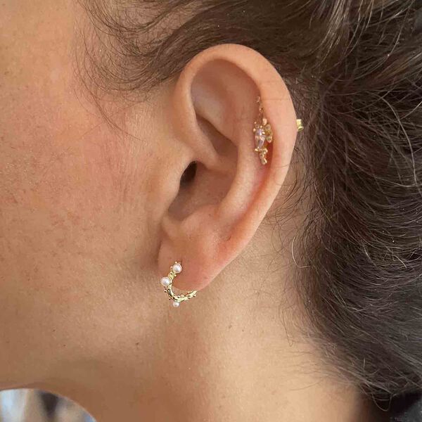 Gloria Small Earrings, pearl, Nuni Copenhagen