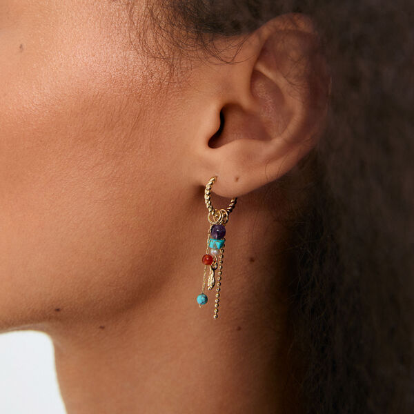 THALEN earrings, gold plated/multi, Pilgrim