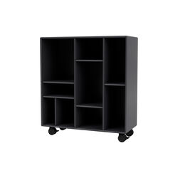 Montana 1613 Shelf with Wheels, 04 anthracite/black, Montana Furniture