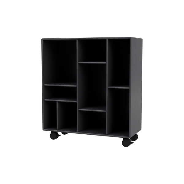 Montana 1613 Shelf with Wheels, 04 anthracite/black, Montana Furniture