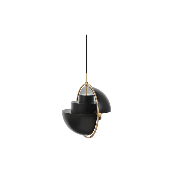 Multi-Lite Pendant, soft black semi matt/brass, GUBI