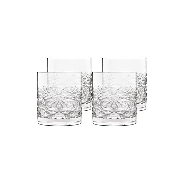Mixolgy Textures Water Glass/Whiskey Glass 4 pcs, Luigi Bormioli