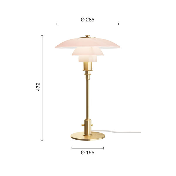 PH 3/2 Pale Rose Table Lamp PH 3/2 Pale Rose Table Lamp, Louis Poulsen