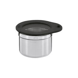 Storage box with lid, steel/black, R&ouml;sle