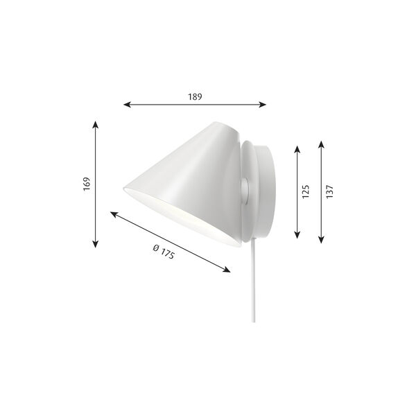 Keglen Wall Lamp, white Keglen Wall Lamp, white, Louis Poulsen