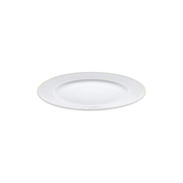Plissé Plate Ø 22 cm, white/gold, Pillivuyt