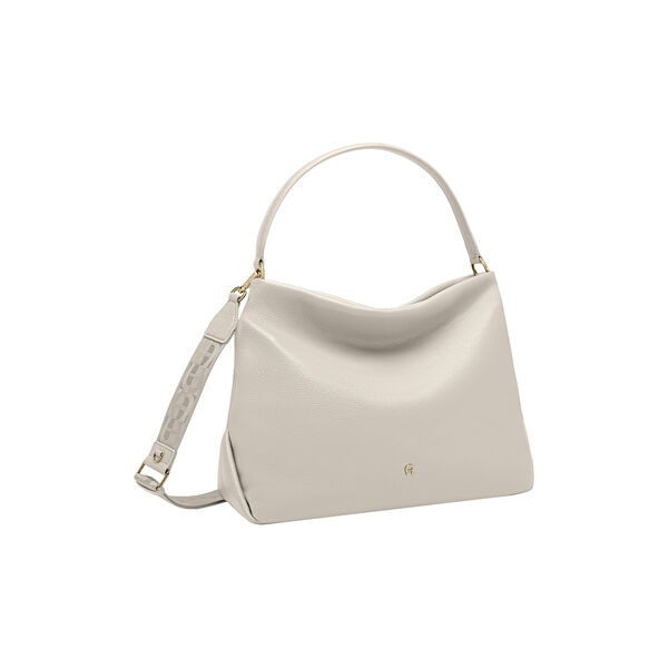 Paola Hobo Bag | Fog Beige, Aigner