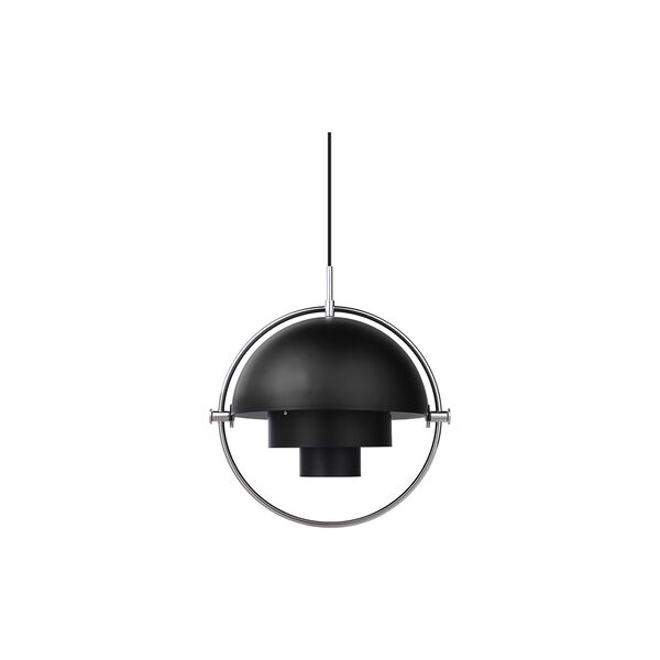 Multi-Lite Pendant, black semi matt/chrome, GUBI