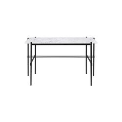 TS Desk, white carrara marble/black, GUBI
