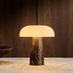 Glossy Mini Portable Table Lamp, brown, Design For The People