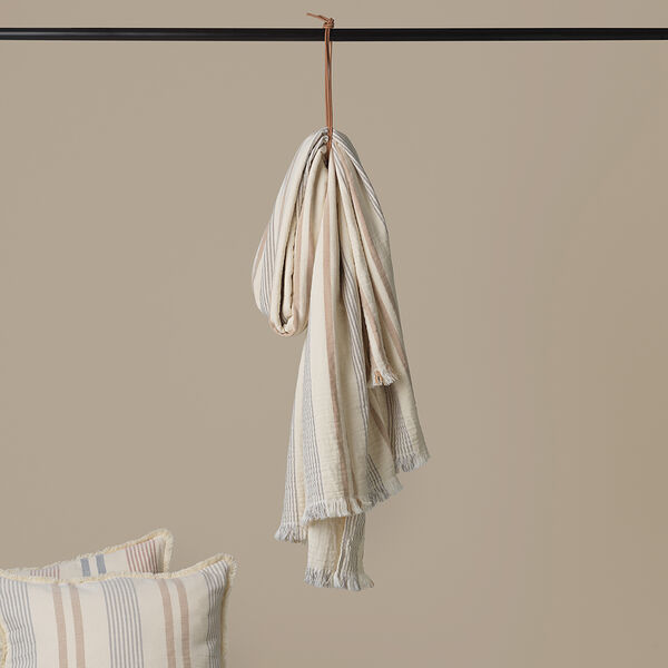 Iris Throw, blue/rusty red, ELVANG