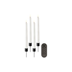Giftbox LED taper candle 4-pack, nordic white, Uyuni Lighting