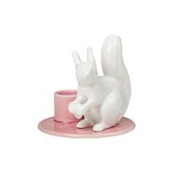 Sweet Stories Large Squirrel Candlestick, blush, Dottir Nordic Design