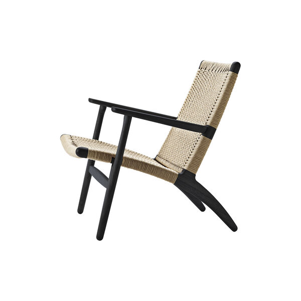 CH25 Lounge Chair, black lacquered oak/natural CH25 Lounge Chair, black lacquered oak/natural, Carl Hansen & Søn