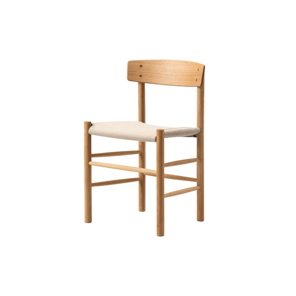 J39 Mogensen Chair with Seat Upholstery, oiled oak/natural canvas, Fredericia Furniture