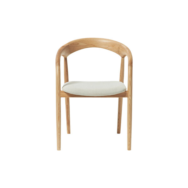 Camille Dining Table with Seat Cushion, off white/light ash, Westwing Collection