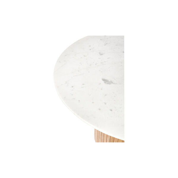 Nelly Round Dining Table, white marble, Westwing Collection