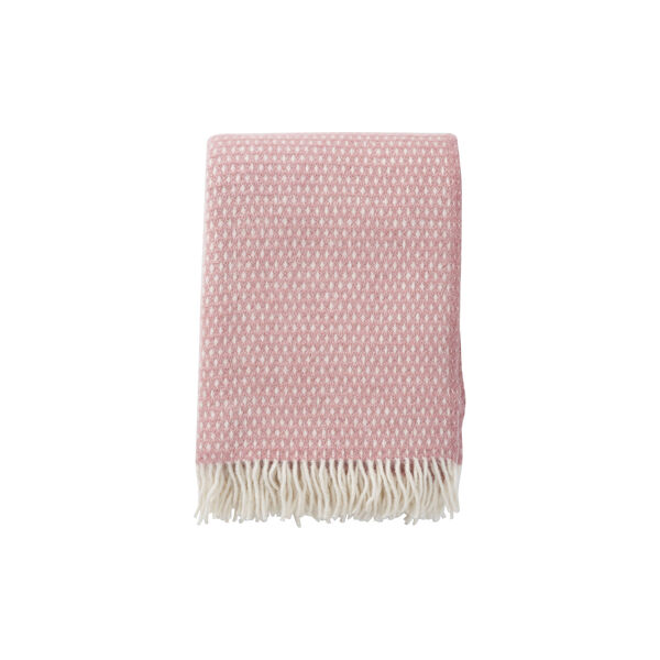 Knut wool blanket, pink, Klippan Yllefabrik