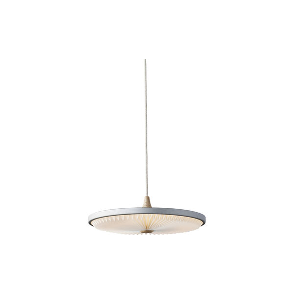 Soleil Pendant with Paper Shade, silver cloud/oak, LE KLINT