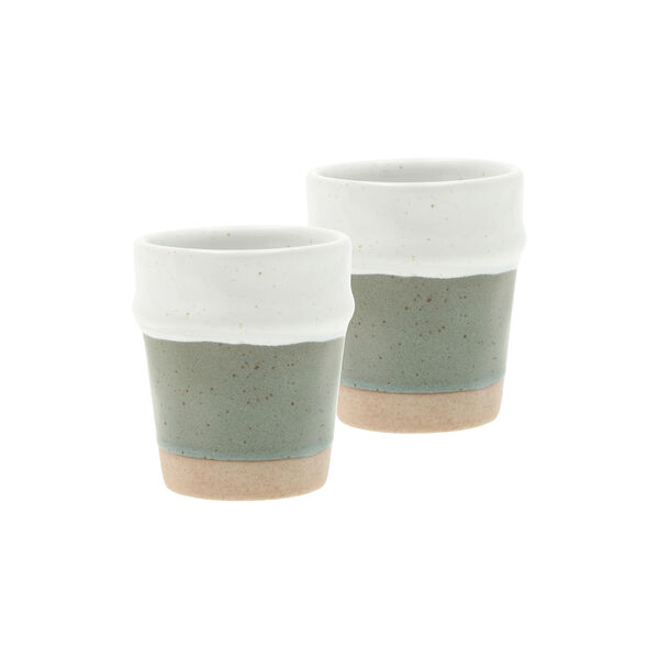 Evig Espresso Cup 2 pcs, green/white, Villa Collection