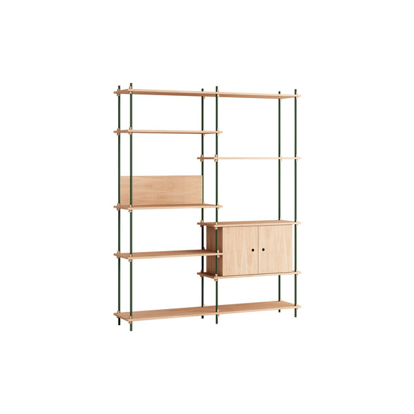 Shelving Tall Cabinet, oak/pine green, MOEBE
