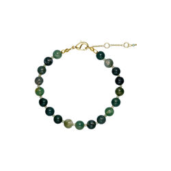 Estelle bracelet, gold plated/green, Pure by Nat