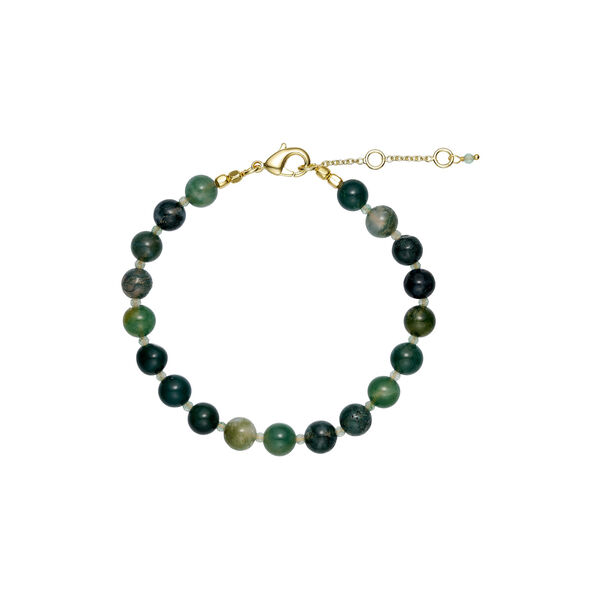 Estelle bracelet, gold plated/green Estelle bracelet, gold plated/green, Pure by Nat