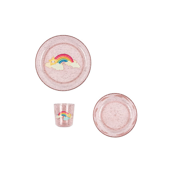 Sparkly Dinner Set, rainbow, Konges Sl&oslash;jd